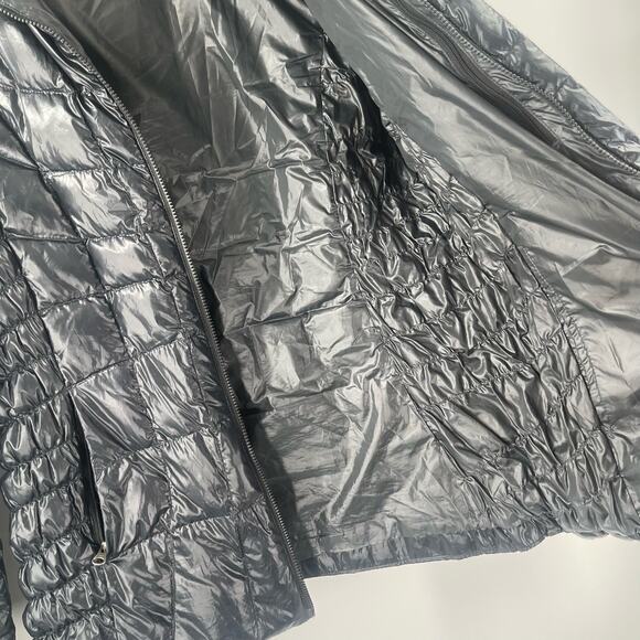 OBERMEYER Down Jacket Womens Size Small Coat Puffy Puffer Black Winter Light - Picture 12 of 16